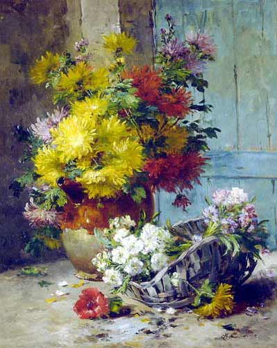 Cauchois Eugene Henri - Still Life of Summer Flowers.jpg