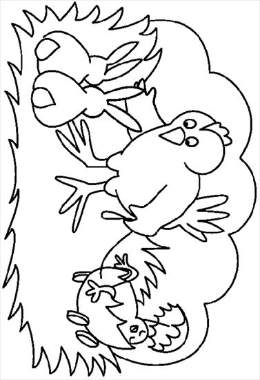 Wielkanocne kolorowanki - WIELKANOC kurczaczki - kolorowanka 64.gif