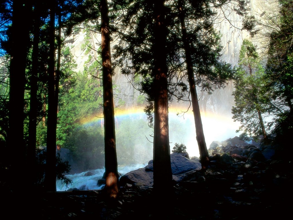 NATURA - tapety - Misty_Rainbow,_Yosemite_National_Park,_California.jpg