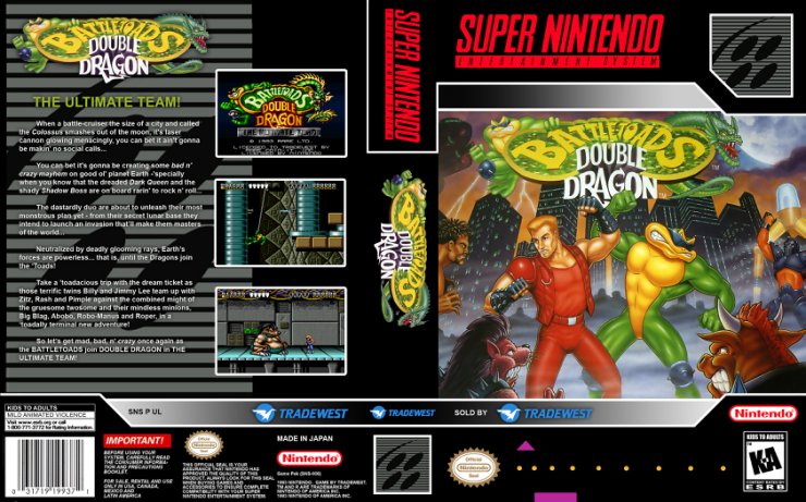  Covers Super Nintendo - Battletoads  Double Dragon The Ultimate Team Nintendo Snes - Cover.jpg