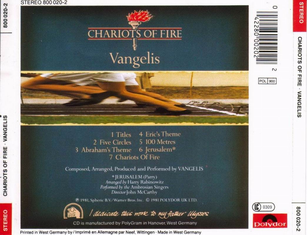 Chariots of Fire - Vangelis - Chariots of Fire - back.jpg