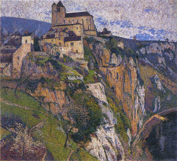 Henri Martin - Saint Cirq Lapopie sous la Pluie.jpeg