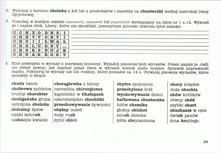 ortografia - ORTOGRAFIA KL1-4 -ZESZYT 4 CH-H 25.JPG