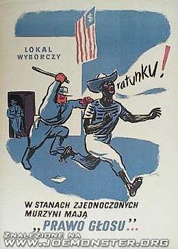 Plakaty propagandowe-PRL - murzyni też mają prawo głosu.jpg