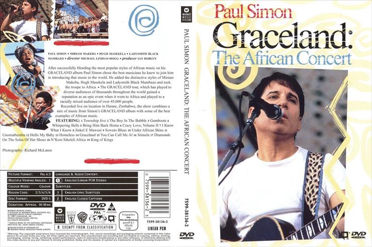 okładki DVD koncerty - Simon Paul - Graceland The African Concert.jpg