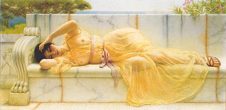 GIFY - POSTACI,OSOBY - godward - girl in yellow drapery.jpg