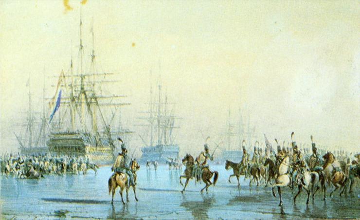 Iconographie De L... - 1795 01 22 Capture de la flotte hollandaise prise...a cavalerie de Pichegru Aquarelle de Morel-Fatio.jpg
