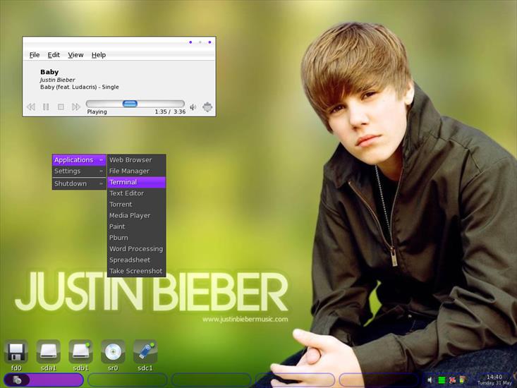 JustinBieberLinux - Justin Bieber Linux tzw. Biebian.png