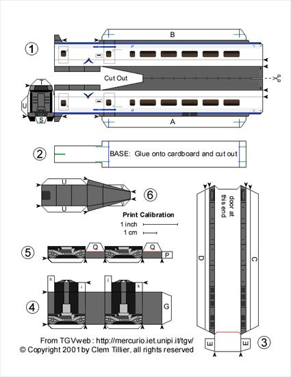 Paper Model Train Tillier AVE Spanish TGV - reave2.gif