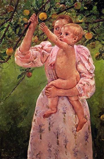Mary Cassat - Mary_Cassatt_xx_Baby_Reaching_for_an_Apple_aka_Child_Picking_Fruit_18931.jpg