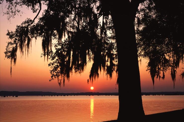 SŁOŃCE - wschody, zachody - Sunset Over Martin Dies, Jr. State Park, Texas.jpg