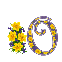 Alfabety z Bukietem kwiatów - 020 - O.gif