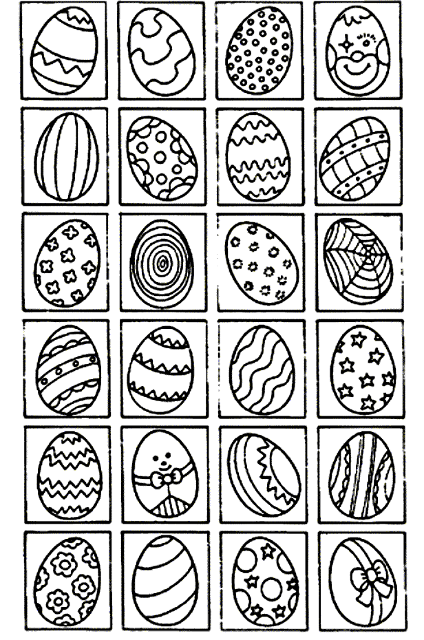 Wielkanocne kolorowanki - WIELKANOC jajka - kolorowanka 35.gif