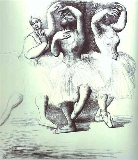 Pablo Picasso - picasso-Three Dancers. 1919-1920. Pencil.jpg