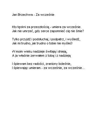 poezja Jan Brzechwa - Jan Brzechwa - Za wcześnie.JPG