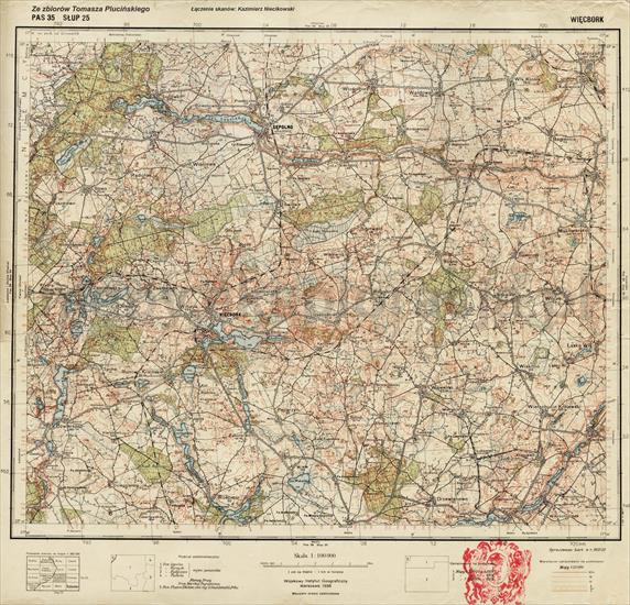 Bajzel - POLISH MILITARY MAPS - Mapa_WIG_100k_P35_S25_Więcbork 1938.jpg