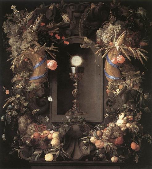 W malarstwie - Eucharist-in-Fruit-Wreath.jpg